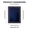 Classic Black Wood Shadown Box Frame with Acrylic Front - Navy Blue Suede Backing, 30 Sizes